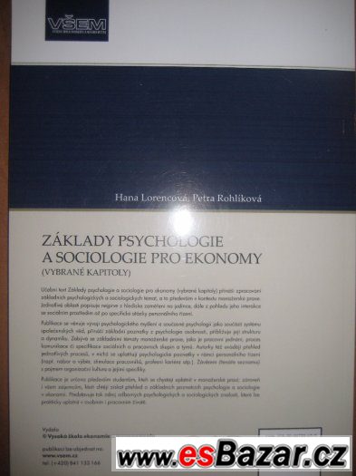 Základy psychologie a sociologie pro ekonomy, VŠEM. – fotografie 5