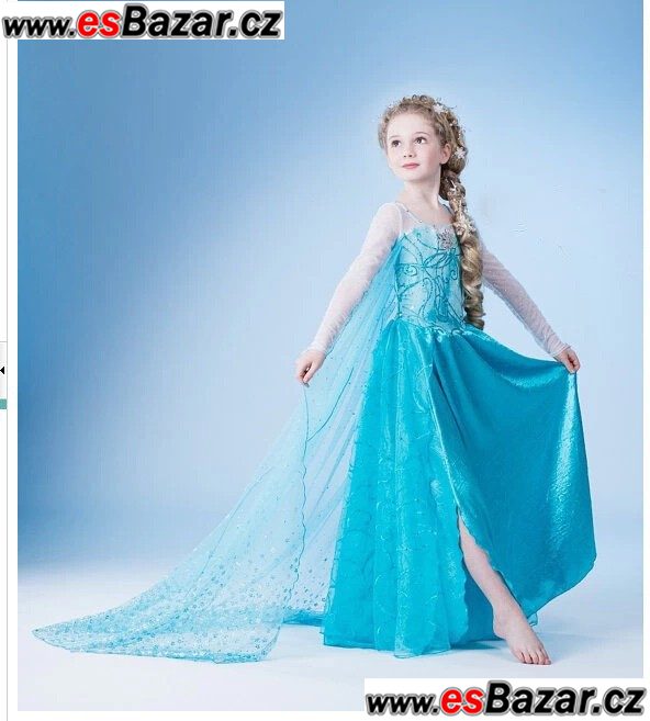 Set 2 - FROZEN-Ledové království. (šaty + korunka) - různé velikosti – fotografie 4