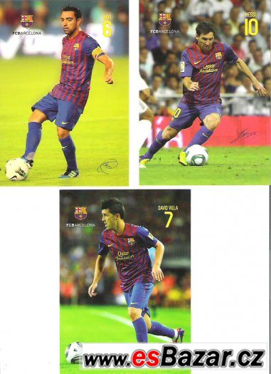 Pohlednice fotbalistů FC Barcelona 5 kusů  za 50 kč – fotografie 1