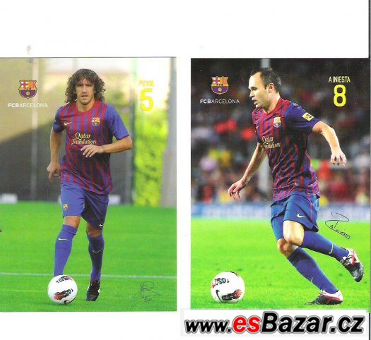 Pohlednice fotbalistů FC Barcelona 5 kusů  za 50 kč – fotografie 2