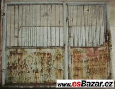 Vrata-brána masivní železná do statku,na pastvu,do fabriky