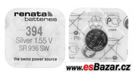 Knoflíkové baterie Renata 394 1.55V SR936 SW, NOVÉ – fotografie 2