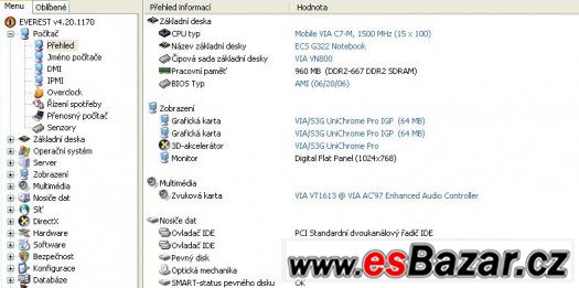 Notebook ECS G322 – fotografie 2
