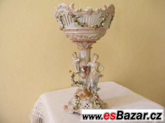 LUXUSNÍ PORCELÁNOVÝ NÁSTOLEC - výška 472mm - – fotografie 1