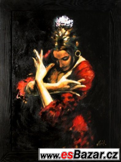 FLAMENGO - olejomalba na plátně - dř.rám 800x600mm – fotografie 1