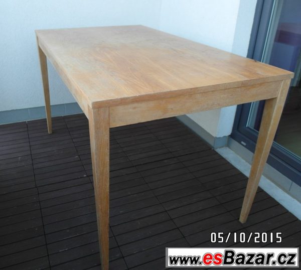 Starší dřevěný stůl 130x75 – fotografie 1