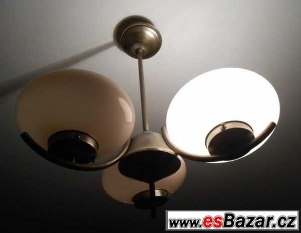 Starožitný trojramenný lustr/lampa – fotografie 2