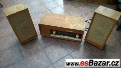 Rádio s gramofonem + 2 reprobedny