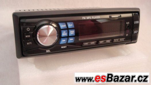 Autorádio MP3 s čtečkou pam. karet SD/MMC, USB vstup, jack – fotografie 3