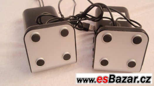 Reproduktory 3,5jack přenosné 2.0set, 4W na USB k PC, nové – fotografie 5