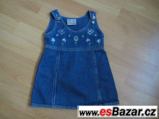 riflové šaty, šatičky vel. 6-12 m. – fotografie 1