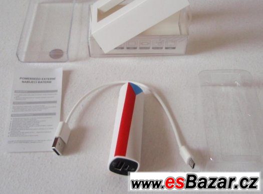 Přenosná power bank externí baterie pro mobil 2400mah cz/svk – fotografie 1