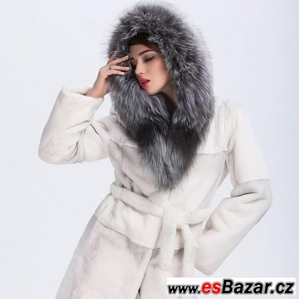 Lux.Norkový kožich - Silver Fox M/L – fotografie 3