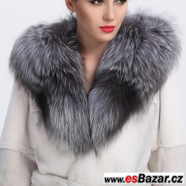 Lux.Norkový kožich - Silver Fox M/L – fotografie 5