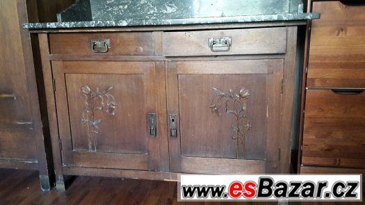 Secesní sekretář z konce 19.stol – fotografie 4