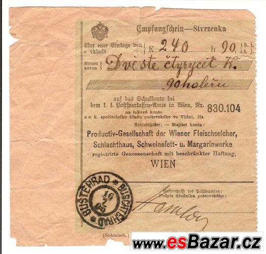 Stvrzenka z roku 1905 – fotografie 1