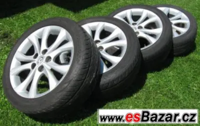 4 disky k Mazda 3 s použitými letními pneu
