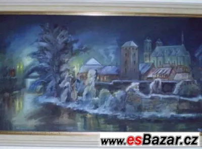 obraz malovany na platne+ram-Cheb,ram zdarmaosobni odber
