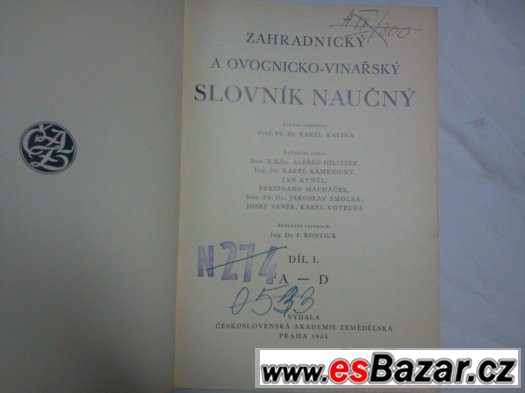 Zahradnický a ovocnicko-vinařský slovník naučný – fotografie 1