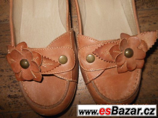 BAŤA VYCHÁZKOVÉ DÁMSKÉ BOTY-BARVA CAMEL,KŮŽE,vel.41-NOVÉ – fotografie 3