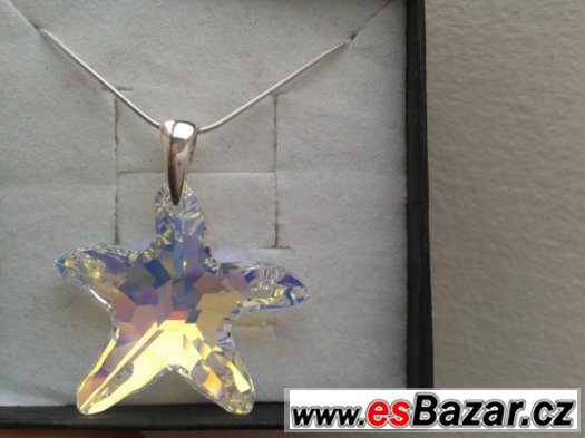 Stříbrný set se Swarovski mořskou hnězdou, nový – fotografie 3