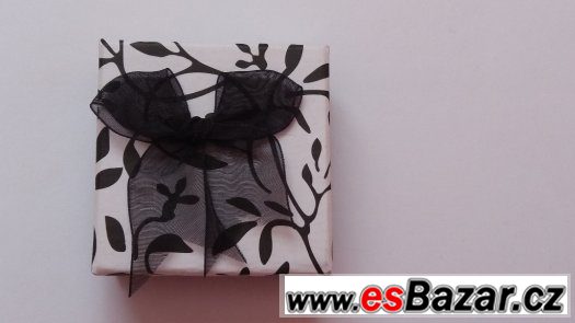Úžasný stříbrný set se Swarovski Chessboard, nový – fotografie 5