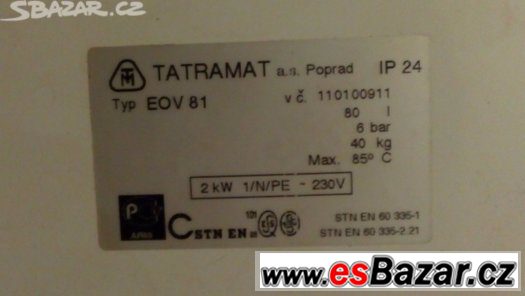 Elektrický boiler tatramat – fotografie 3