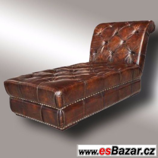 Luxusní CHESTERFIELD otoman – fotografie 5