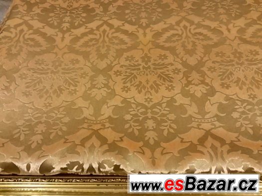 ZLATÉ VELVET BAROKNÍ POLYESTER LÁTKY – fotografie 1