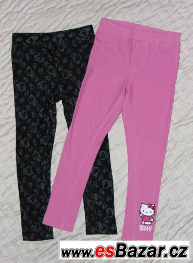 260 - 2x legíny HELLO KITTY, vel. 98/104 - PRODÁNO – fotografie 1