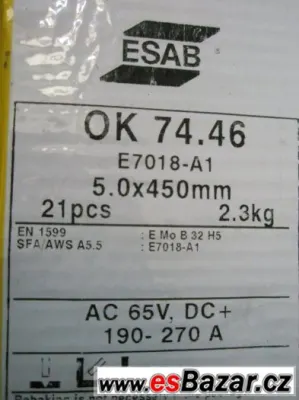 Basické elektrody na svařování  5,0x450mm
