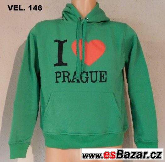 Mikina s kapucí, I love Prague. – fotografie 3