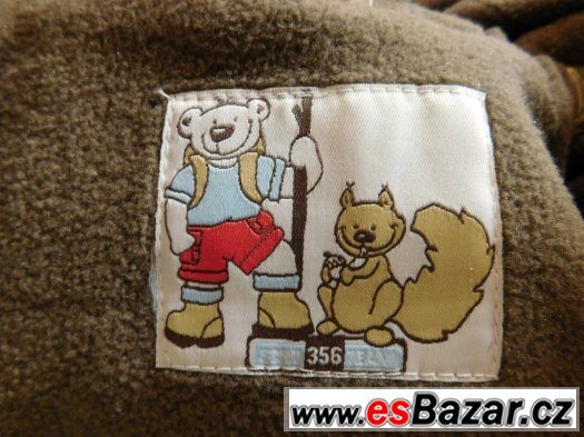 Dětská zimní bunda, nepromokavá ve vel. 86 s pevnou kapucí. – fotografie 3