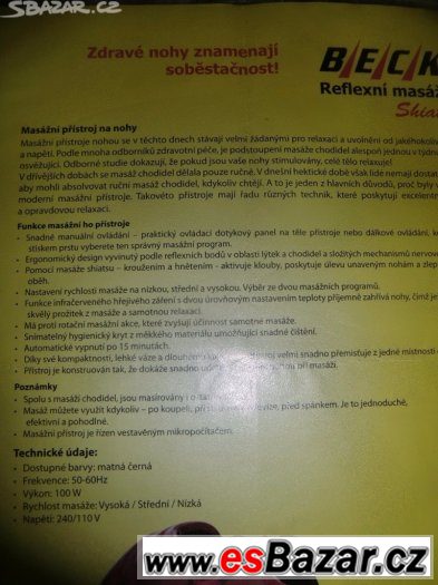 Reflexní masáž Shiatsu zn. Beck – fotografie 5