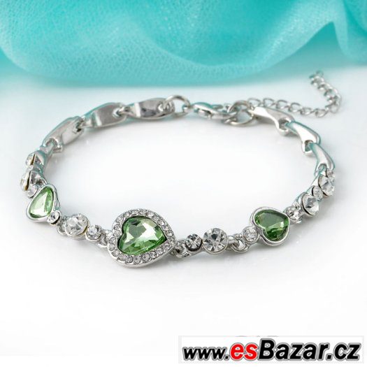 Náramek heart green – fotografie 1