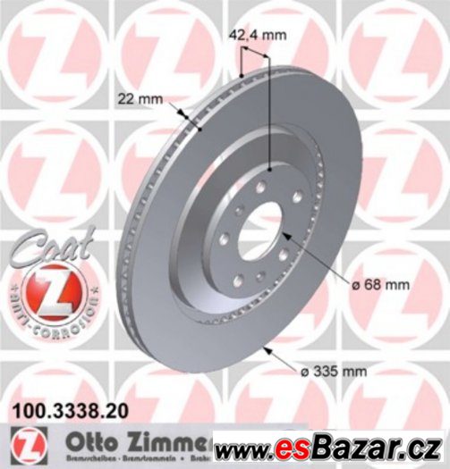 Brzdové kotouče Zimmermann 100.3338.20 Textar 92177003 – fotografie 1