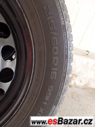 Sada zimních pneu 215/60 R16 včetně ráfků – fotografie 4
