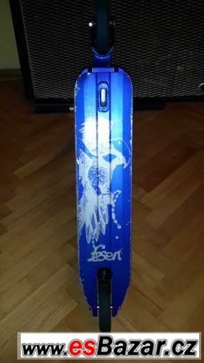 Koloběžka freestyle Fasen Complete Spiral Silver Blue – fotografie 2