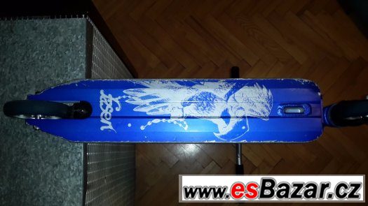Koloběžka freestyle Fasen Complete Spiral Silver Blue – fotografie 5