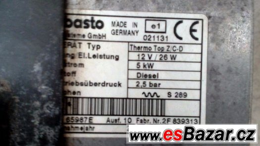 Nezávislé topení Webasto Thermo Top – fotografie 4
