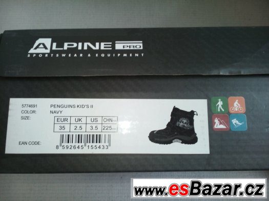 Chlapecké zimní boty ALPINEpro vel. 35 – fotografie 3
