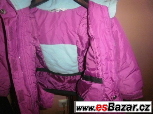 zimní dívčí dětská bunda  vel. 98  fialová – fotografie 2