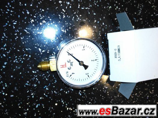 Manometr průměr 63mm, 0-4bar - nový – fotografie 1