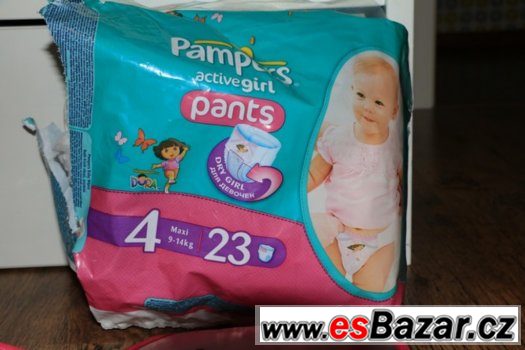 Pampers pleny pants girls 9-14kg – fotografie 1