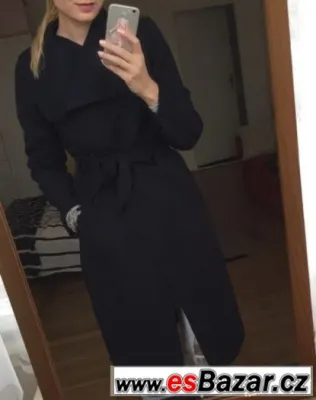 tmavě modrý kabát z Sheinside, vel.M - N"O"V"Ý" vel.38