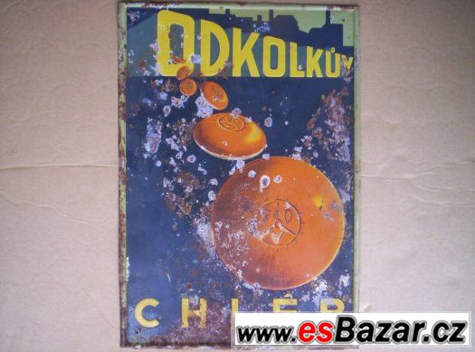 ODKOLEK stará plechová cedule 50x35 cm – fotografie 1