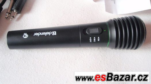 Bezdrátový karaoke mikrofon wireless 3m kabel 6,5 jack nové – fotografie 5