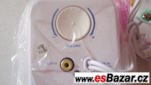Stereo reproduktory 3,5 jack, napájení z USB bílé, nové – fotografie 5