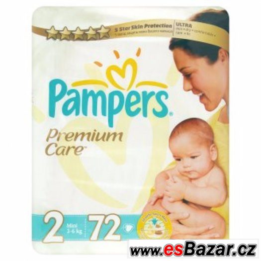 Pleny Pampers Premium Care vel. 2 72 ks – fotografie 1