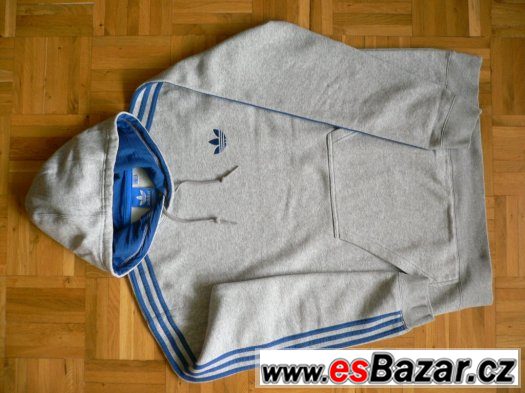 Mikina Adidas Originals, světle šedá, vel. M - nová SLEVA – fotografie 1